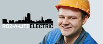 Rosalite Electrician in Helmet with Black & White Logo